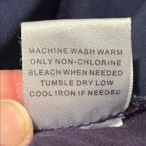 Lace Overlay Short Sleeve Top - Navy with Burgundy - Picture 9 of 9